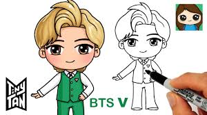Hello everyonewelcome to channel learn to drawin this video, we hope to help those who love painting1 how to draw simple pencil drawing2 measurement methods3. How To Draw Bts V Tiny Tan Dynamite Youtube