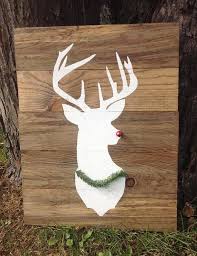 Large Christmas Reindeer Wall Decor Rudolph By Thepinkhammershop Christmas Deco Christmas Reindeer Christmas Porch