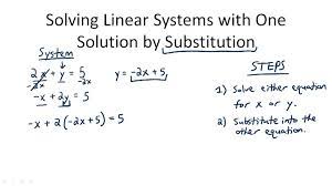 How to solve a system using the substitution method. Systems Using Substitution Ck 12 Foundation