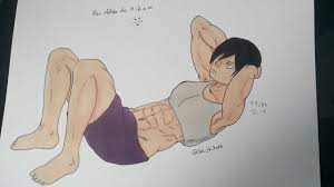 Adult Mikasa doing abs exercises : rtitanfolk