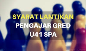 2) pegawai sedang berkhidmat dalam perkhidmatan penolong pegawai sains, juruteknologi makmal perubatan, penolong pegawai perubatan, juruterapi pergigian dan juruteknologi pergigian adalah layak jawatan 8: Syarat Permohonan Pengajar Gred U41 Syarat Lantikan