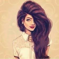 Portrait of cute little girls with long hair while sitting in a. Drawing Long Hair Sketch Cute Girl Drawings