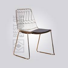 Modern replica lucy wire dining chair, outdoor bent metal wire chairs item no. Outdoor Metal Wire Chair With Pad Seat Best Of Exports