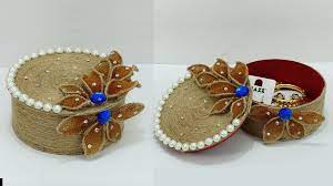 The total length including its post is 6.8cm, the widest section is 4.2 cm. Diy Jewellery Box Made From Cardboard And Jute Rope Jute Rope Craft Idea Diy Jute Rope Box Youtube