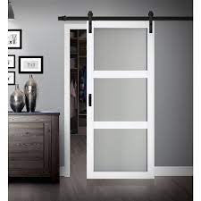 Frosted Glass Sliding Barn Door