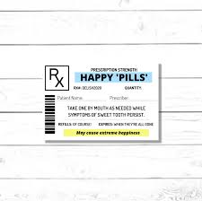 Print on sticker paper and add authentic vintage charm to your own bottles. Rx Prescription Label Editable And Printable Tags 2 X 3 Tags Labels Happy Pills Printable Labels