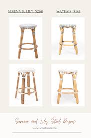 Woven rattan backless counter stools. Serena And Lily Backless Bistro Bar And Counter Stool Dupe Kendra Found It