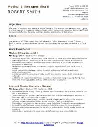 Medical Billing Specialist Resume Samples Qwikresume