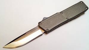 Grey Plain Lightning Otf D A Automatic Knife