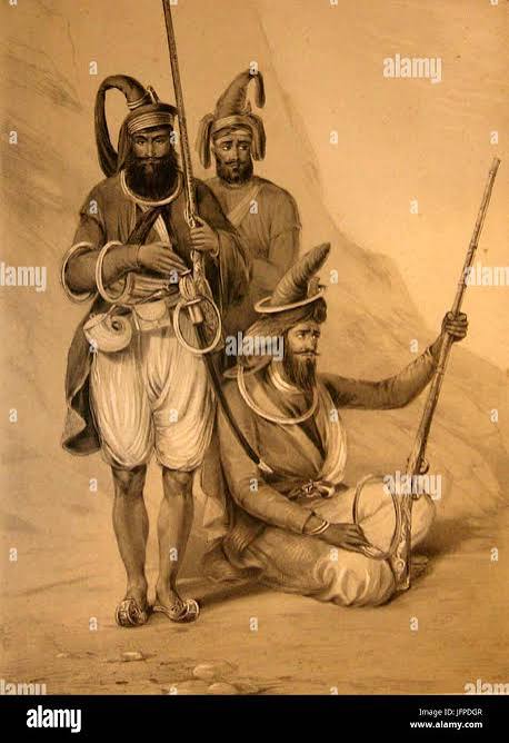 Akalis, by Emily Eden, 1844 Stock Photo - Alamy