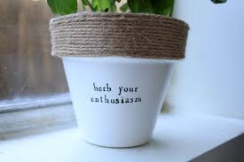 Herb Your Enthusiasm Pun Pot Only Plant Pot Design Plant Puns Painted Flower Pots