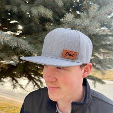 Dad Hat Leather Patch Snapback Gray Olive Navy Black Engraved Gift Father's  Day