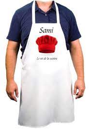 Add a logo to this double pocket kitchen apron. Tablier De Cuisine Personnalisable A Votre Choix Pour Femme Ou Homme Toque Rouge Pret A Porter Et Accessoires