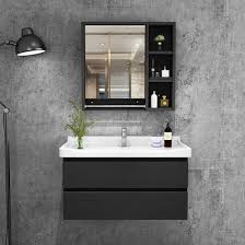 We ve got plenty to choose from black vanity units wall cabinets mirrors and back to wall units. China Wall Mounted Black Wooden Bathroom Wall Washbasin Storage Cabinet Design China Bathroom Cabinet Bathroom Vanity
