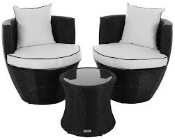 Orlando Rattan Garden Vase Set In Black And Vanilla In 2020 Black Rattan Garden Furniture Garden Vases Rattan Garden Chairs