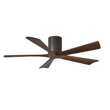 Atlas Irene 52 In Indoor Outdoor Textured Bronze Ceiling Fan With Remote Control And Wall Control Hugger Ceiling Fan Ceiling Fan Black Ceiling Fan