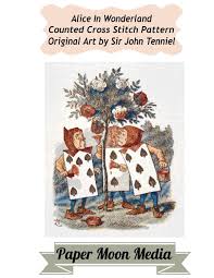 Share your software created cross stitch patterns! Alice In Wonderland Counted Cross Stitch Pattern Alice Playing Cards Media Cross Stitch Paper Moon Tenniel Sir John 9781792694233 Amazon Com Books