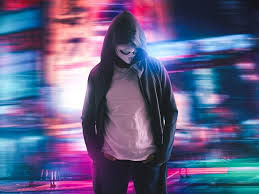 Anonymous Mask Hood Neon Blur Long Exposure Background Toppng