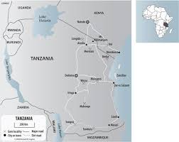 Map Of Tanzania And Southern Kenya Showing The Major Gem Localities The Tanzanite Mines Of Merelani Are Located Just South Of Mt Ki Tanzania Zanzibar Dodoma