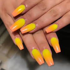 Glam And Glits Nail Design On Instagram Who Doesn T Love A Seamless Ombre This Sunset Paradise Look Uses Orange Ombre Nails Sunset Nails Yellow Nails Popular items for ombre acrylic nails.