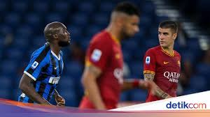 Gianluca mancini (roma) header from the centre of the box to the bottom left corner. Roma Mau Terkam Inter Jangan Banyak Salah