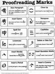 Proofreading Marks Chart Pdf Free Printable Image Result For