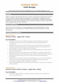 Audit Manager Resume Samples Qwikresume