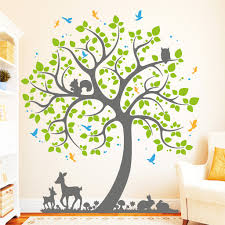 Kinder ausstellen this baum malen kinderzimmer wand farbe graphic has 14 dominated colors, which include medlar, namakabe brown, arathi highlands, pioneer. Baum Mit Haschen Und Rehkitze 4farbig Aufkleber