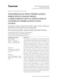 Maybe you would like to learn more about one of these? Pdf Pengembangan Media Pembelajaran Kimia Menggunakan Media Laboratorium Virtual Berdasarkan Paradigma Pembelajaran Di Era Global