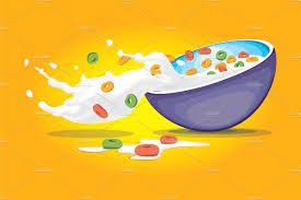 Vector Cereal Bowl Milk Drawing Cereal Bowl Design Cereal Bowls