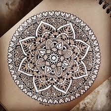 Little Black And White Mandala On Brown Paper Atitaguna108 Mandala Mandalaart Mandaladrawing Mandaladesign Z Mandala Artwork Mandala Wall Art Mandala Art