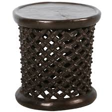 Vintage African Black Carved Side Table Circa 1940 Bokovoj Stolik Stil Stil Loft