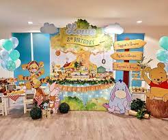 Baby Pooh And Friends Birthday Backdrop Banner Printable Backdrop Banner Baby Boy 1st Birthday Winnie The Pooh Themes Winnie The Pooh Birthday