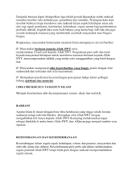 Mulai dari pengertian, ciri ciri, karakteristik, sejarah, tujuan, contoh, konsep masyarakat madani lengkap. Ciri Ciri Khusus T Islam