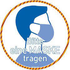 Die nachfrage ist seit beginn der. Bodenmarkierung Mit Antirutschbelag Bitte Eine Maske Tragen Rund Weiss Gunstig Bestellen