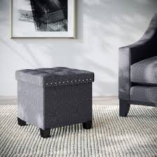 Free shipping on prime eligible orders. Nathan James 71102 Payton Foldable Storage Ottoman Footrest And Seat Cube Gray