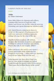 Tulips By Arthur Guiterman Garden Poems Poem A Day Beautiful Poetry