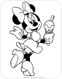 A great collection of coloring sheets where you will find flowers, food, drinks and leaves and trees. Minnie Mouse Food And Drink Coloring Pages Disneyclips Com Coloring Home
