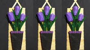 Lihat tutorial lengkapnya di cara membuat bunga dari kertas karton. Diy Felt Tulip Tutorial Cara Membuat Bunga Tulip Dari Flanel