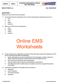Grade 8 Online Economic Management Science Worksheets For More Worksheets Visit Www E Classroom Co Za Science Worksheets Life Science Science