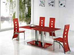 This charming dining set is the perfect addition this charming dining set is the perfect addition to your dining room or kitchen. Jet Red Glass Dining Table Dining Table And Chairs Dining Tables