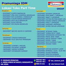 Administrative assistant, sales advisor, cashier/sales and job types: Lowongan Part Time Indomaret Rembang Lowongan Rembang