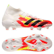 The adidas predator mania line of shoes comes in several inexpensive variations that you can find on ebay. Adidas Predator 20 1 Fg Ag Uniforia Weiss Schwarz Pop Www Unisportstore De