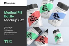 Medical Pill Bottle Mockup 11 Set In 2020 Pill Bottles Bottle Mockup Bottle