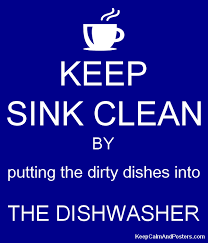 keep sink clean by putting the dirty