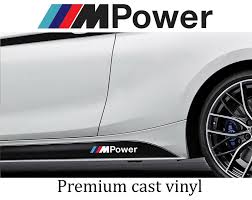 4 X Bmw M Power Car Body Graphic Vinyl Decal Sticker Fits M Series 520 320 Nsdecals Bmw Vinyl Decals Vinyl Decal Stickers