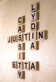 Mots Croises Des Prenoms Pour Deco Classe Art Mural De Scrabble Prenom Scrabble Deco
