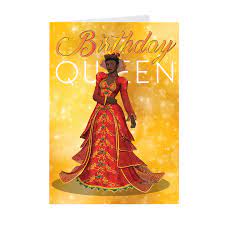 Happy birthday maam we love u. Birthday Queen Red Gold African American Woman Greeting Card Happy Birthday Black Inspirational Birthday Wishes Beautiful Birthday Wishes