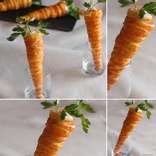 Essai De Carottes Aperitives De Paques Le Tout Sans Carotte Il S Agit De Pate Feuilletee Avec Un Cœur De Aperitif Recettes De Cuisine Chantilly Salee