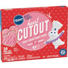 Measure 1 2/3 cups packed cookie dough or weigh 16.5 oz cookie dough. Pillsbury Released 2 Heart Sugar Cookies For Valentine S Day Popsugar Food